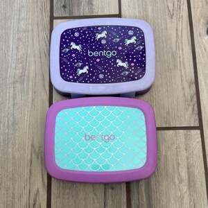 2 bentgo Lunch boxes food storage- unicorn and mermaid